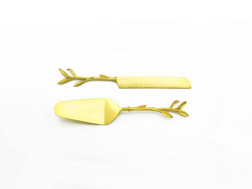 Rita Altın Kek Servis Takımı 2 Parça