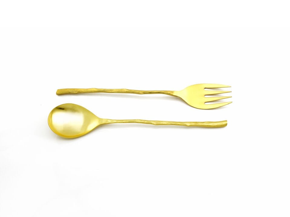 Rita Altın Salata Servis Takımı 2 Parça