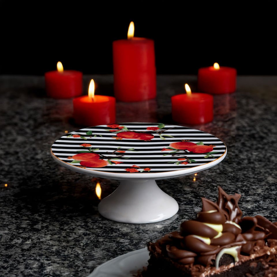 Nora Ayaklı Pasta Tabak 25 cm