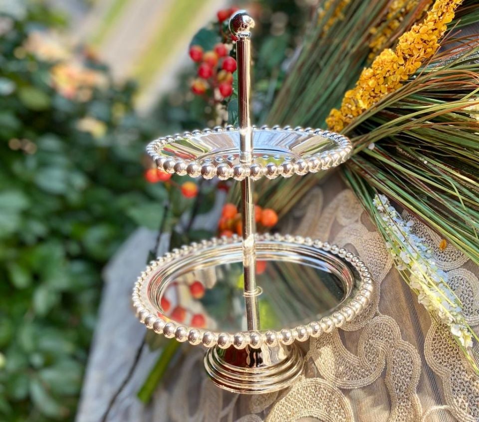 Iron Gümüş 2 Katlı Lokumluk