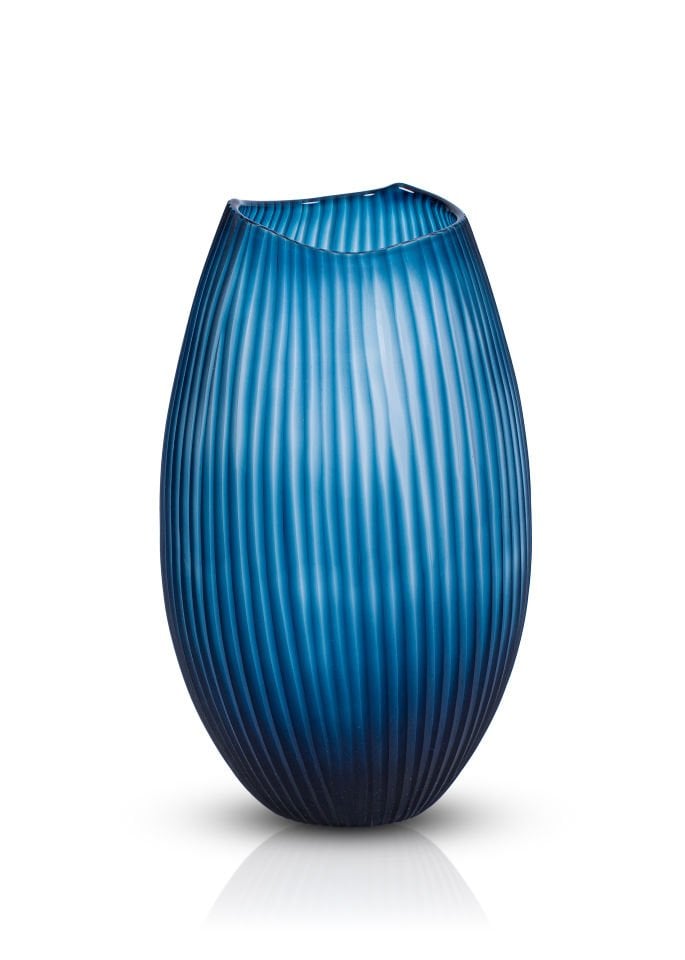 Serenıty Matte Blue Vazo 29 x 17 cm