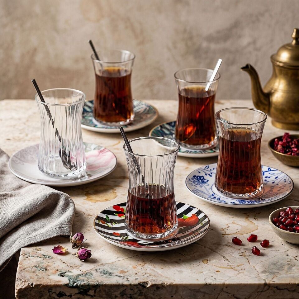 Manoli Ballet Line 18 Parça Çay Takımı