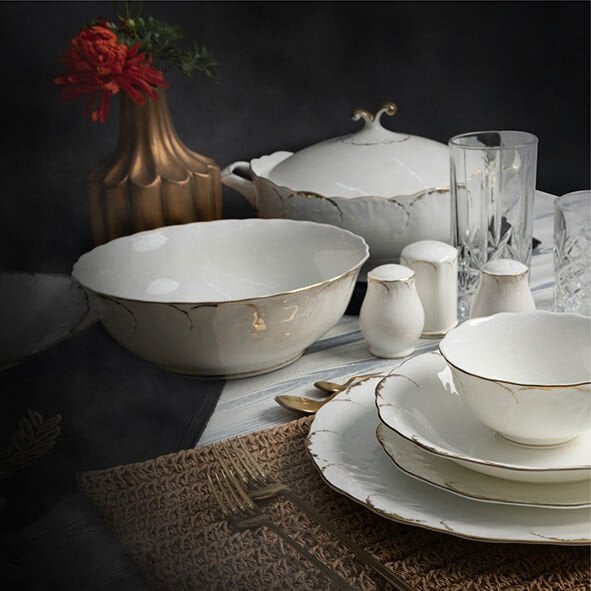 Tiffany Gold 60 Parça Yemek Takımı