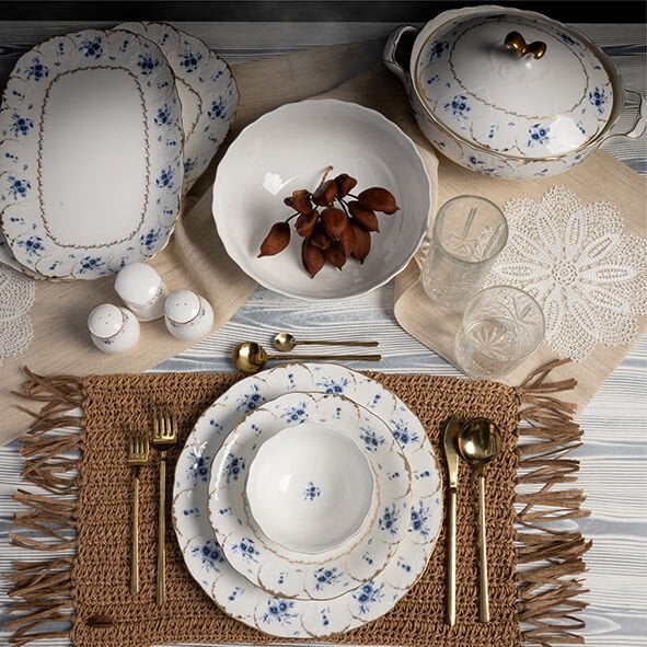 Tiffany Blue 60 Parça Yemek Takımı