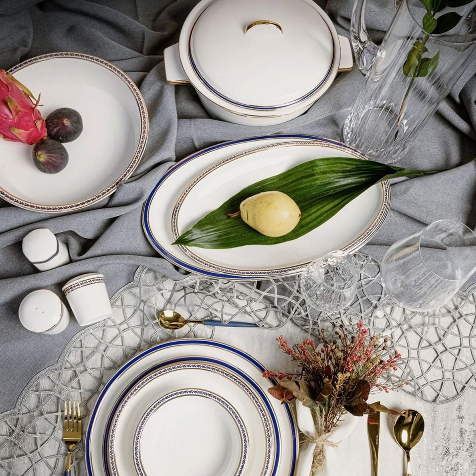 Roys Blue 60 Parça Yemek Takımı