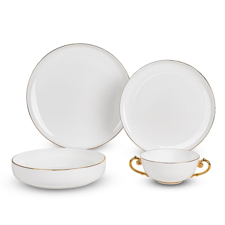 Rina Gold 24 Parça Yemek Takımı