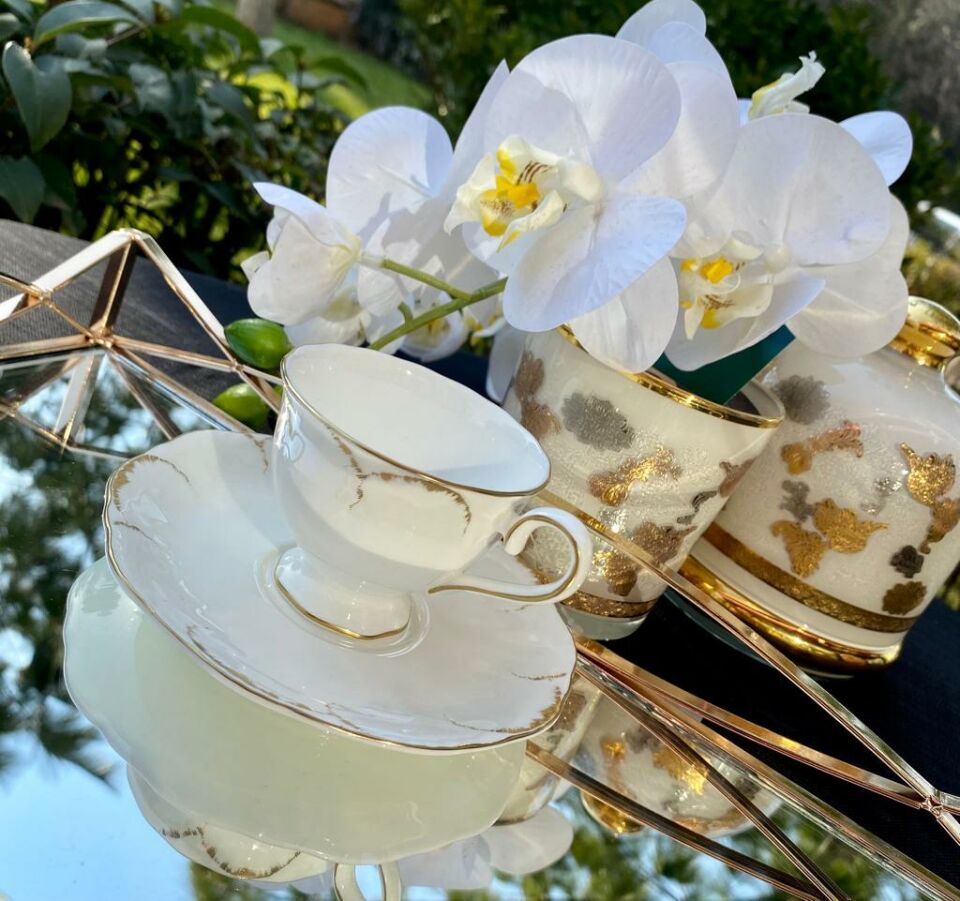 Tiffany Gold 12 Parça Kahve Takımı