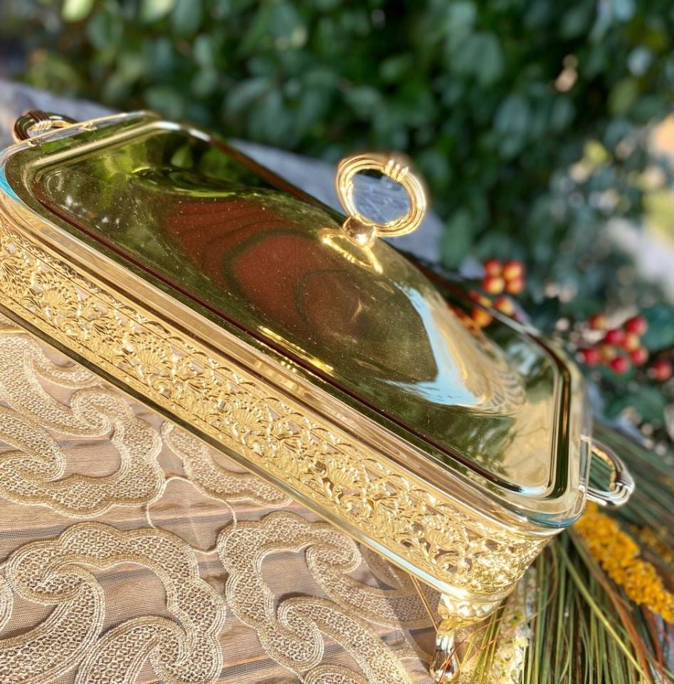 Iron Gold Dikdörtgen Masa Servisi