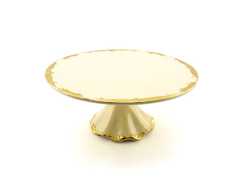 Golden Rey Ayaklı Pasta Tabak 36 cm