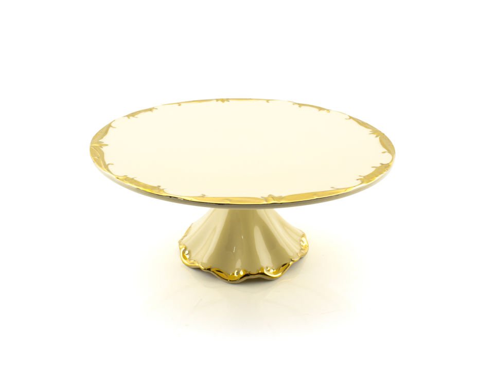 Golden Rey Ayaklı Pasta Tabak 36 cm