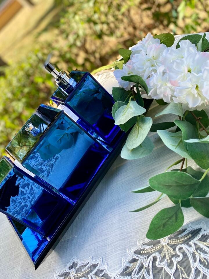 Alora Mavi Banyo Seti 4 Parça