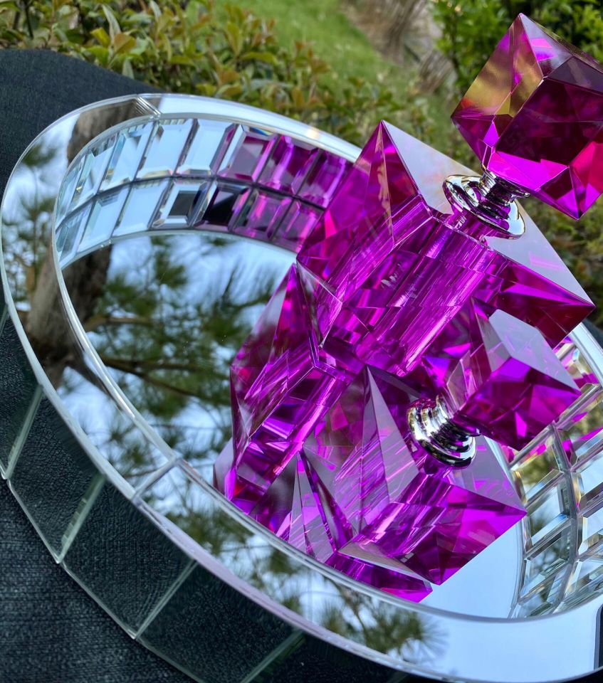 Tina Mor Dekoratif Şişe 16 cm