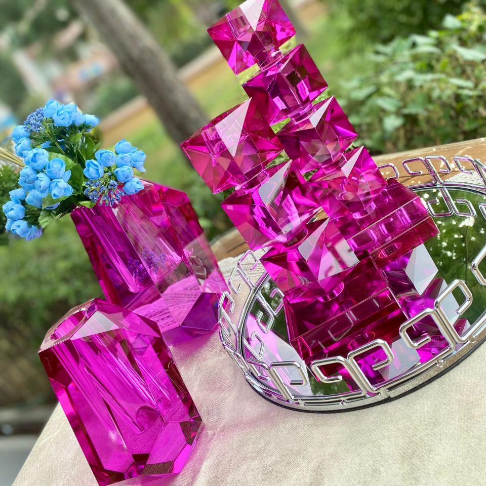 Tina Mor Şamdan 25 cm