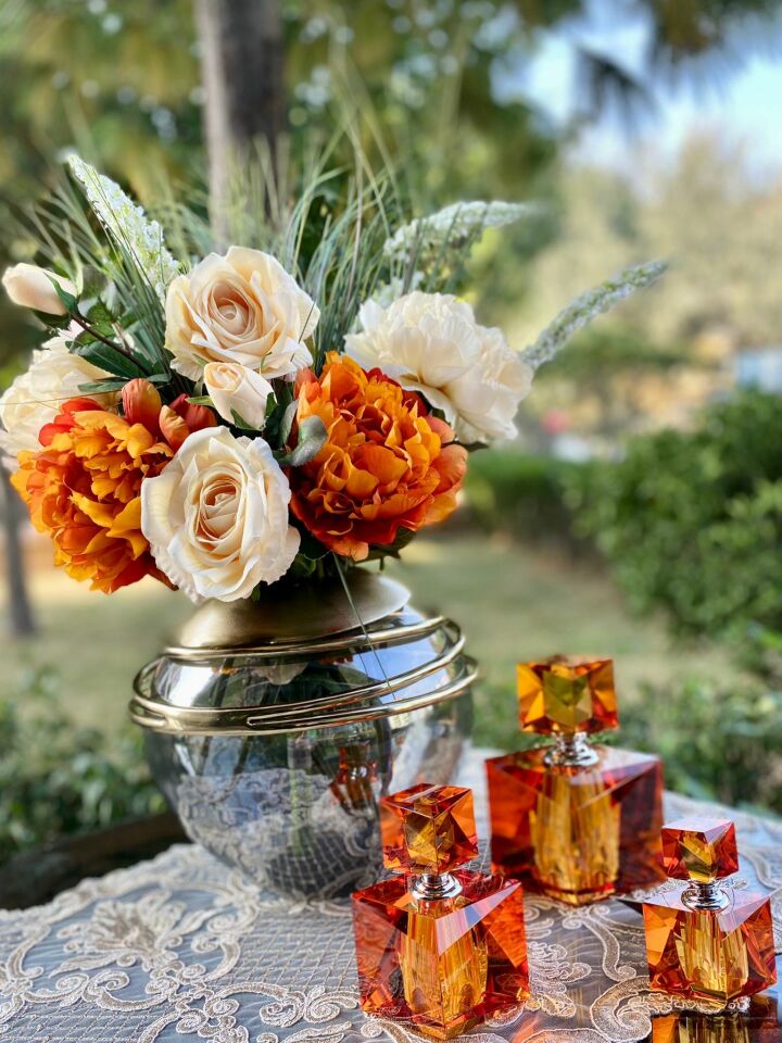 Tina Turuncu Şamdan 19 cm