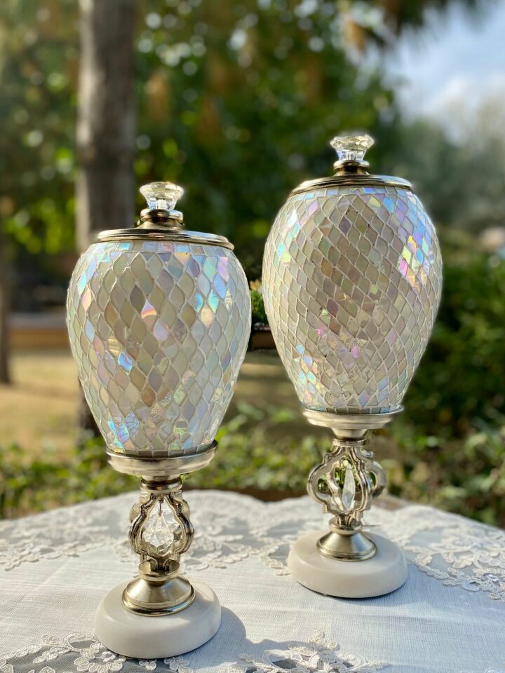 Tiamo Krem Kapaklı Küp 38 cm