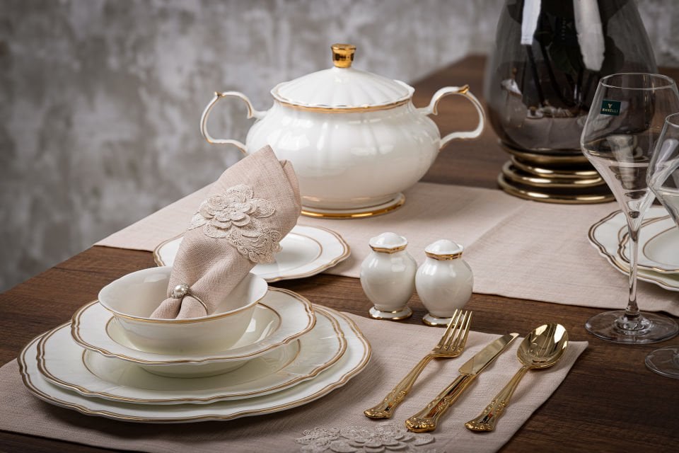 Eva Gold 70 Parça Yemek Takımı