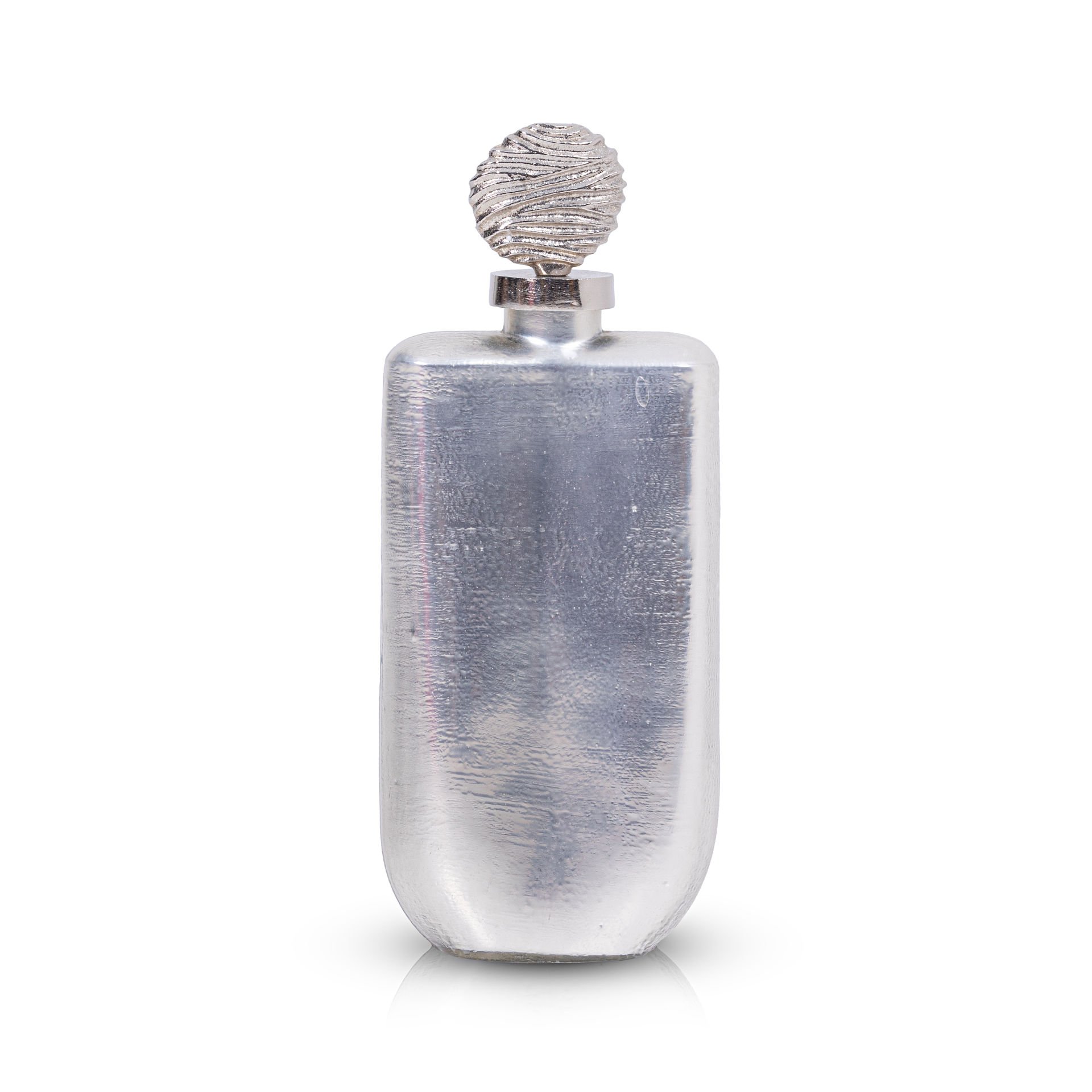 Anemon Gümüş Dekoratif Şişe 41 CM