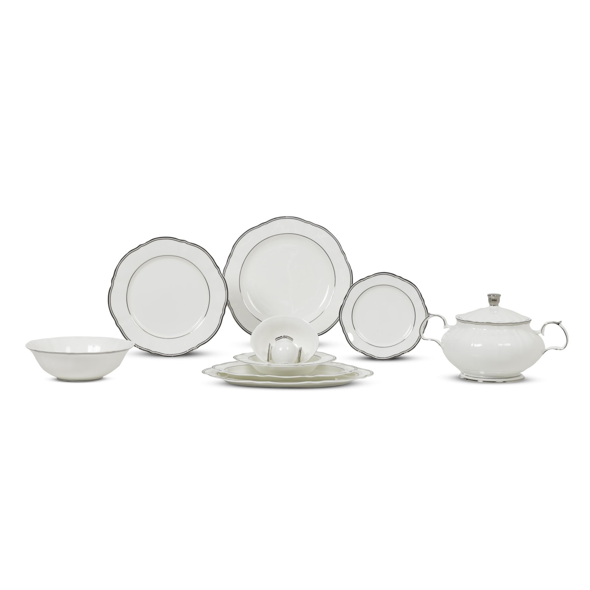 Eva Platin 70 Parça Yemek Takımı