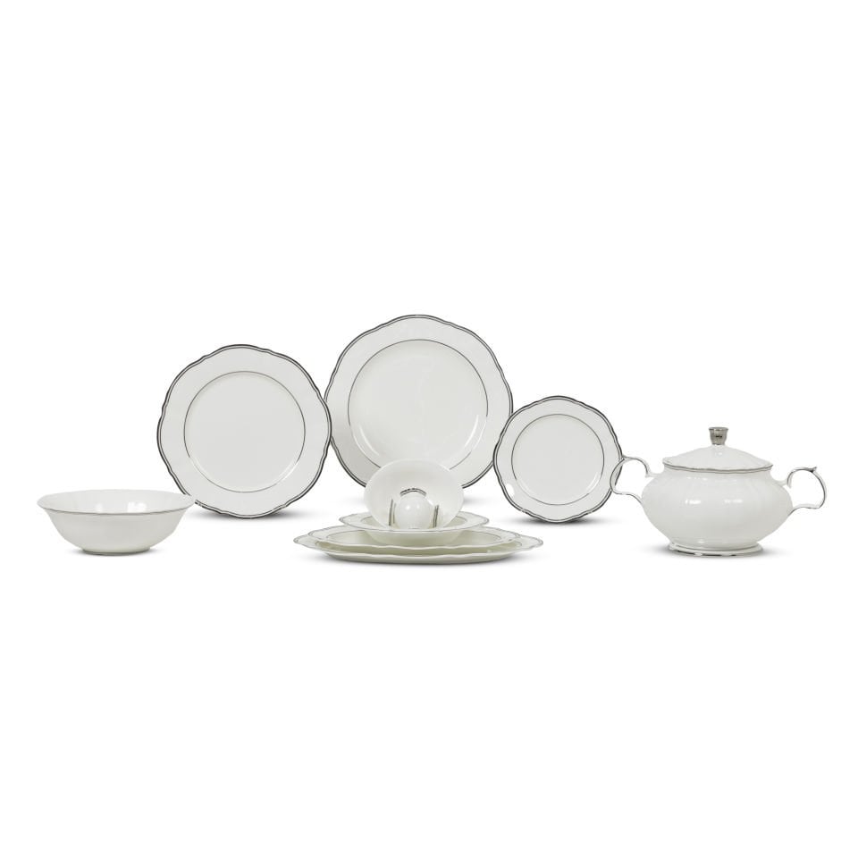 Eva Platin 70 Parça Yemek Takımı