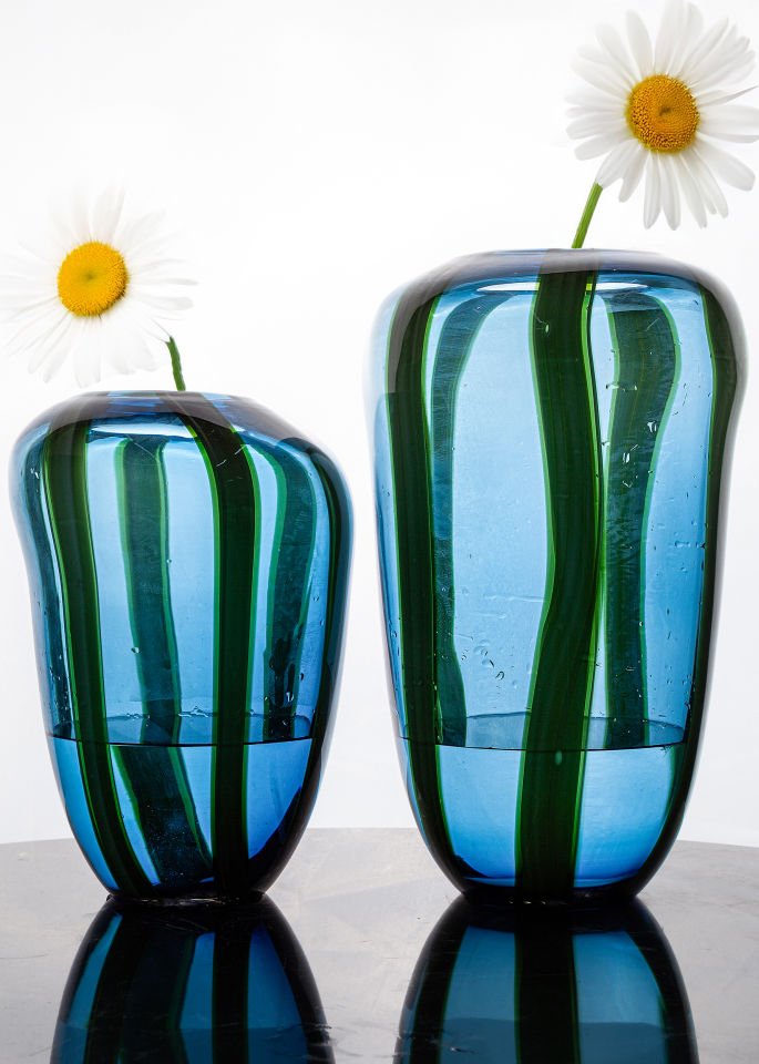 Serenıty Green Blue Vazo 34 x 21.5 cm